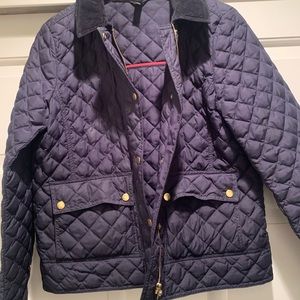 Jcrew navy quilted coat